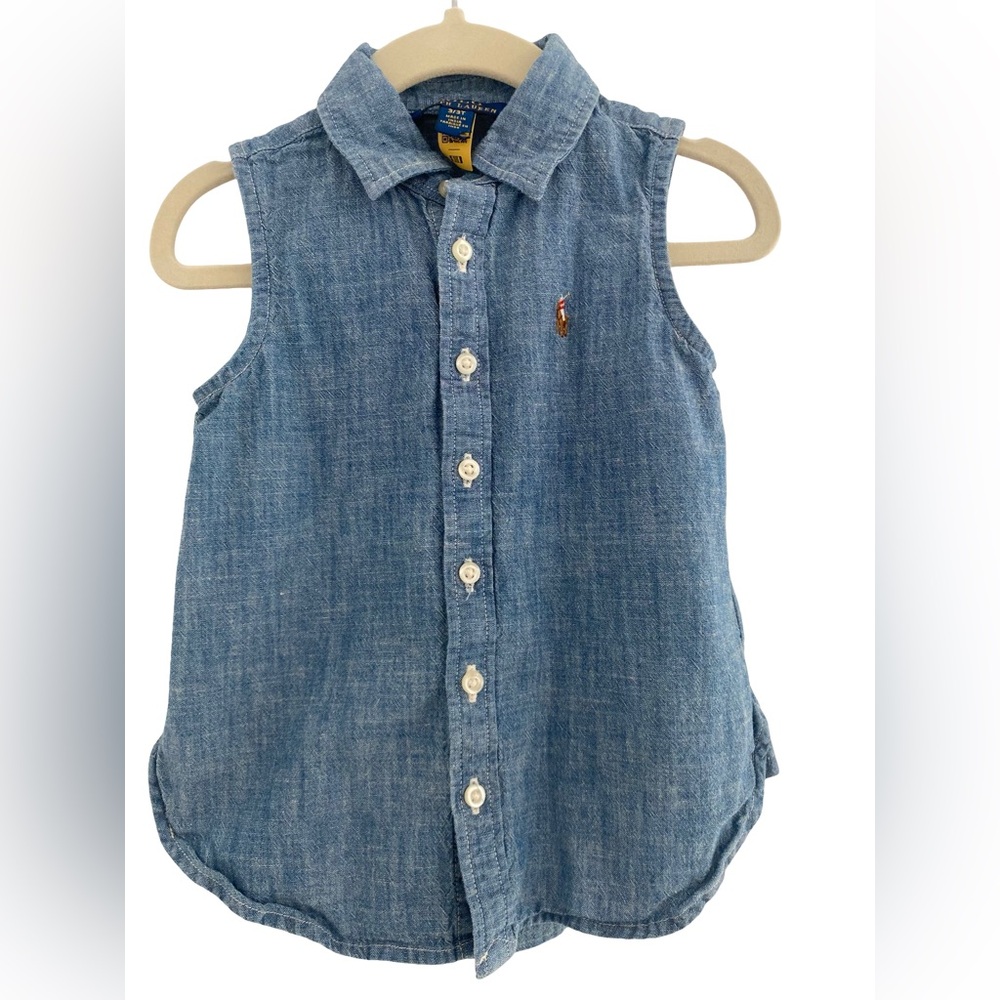 Polo Ralph Lauren Girls Chambray Shirt Denim - 3T